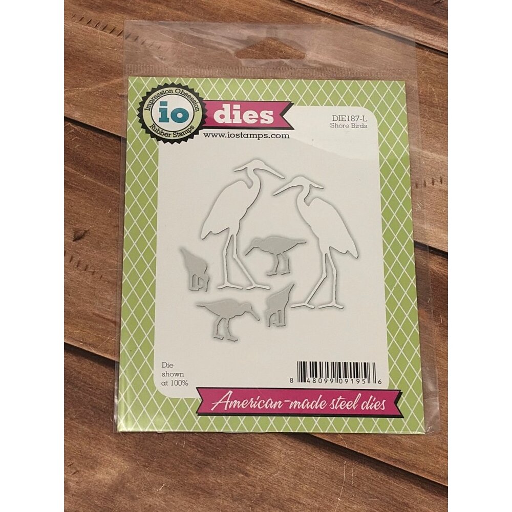 IMPRESSION OBSESSION DIE187-L SHORE BIRDS STEEL CRAFT DIE SET WATERFOWL CRANE